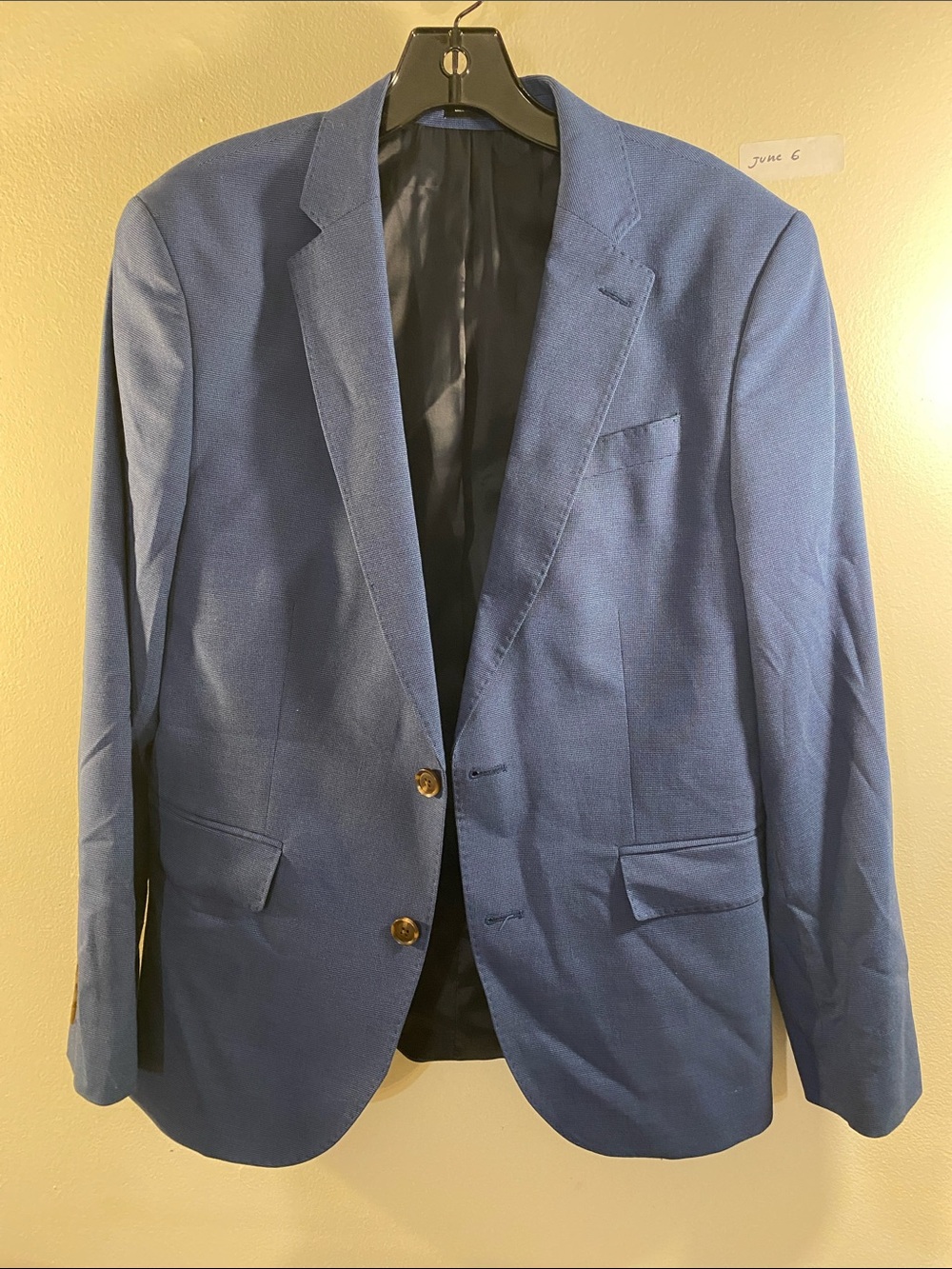jf j.ferrar Men's Royal Blue Two-Button Sport Coat